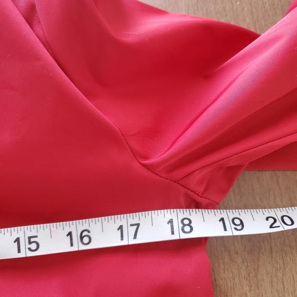 Cole Haan Packable Hooded Rain Jacket Women Red XS Back Bow Long Coat Valentines - Picture 5 of 15